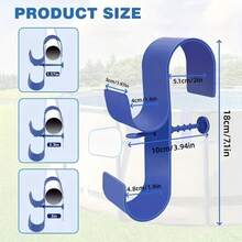1/2pcs Adjustable Pool Pole Holder - Durable Plastic Material, Suitable For Above Ground Pools, Includes Pool Skimmer And Brush Hook Accessories, Pool Accessories, Adjustable Bracket, Pool Pole Fixer, Adjustable Outdoor Pool Hook - Multicolor - View 4