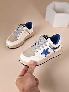 Fashionable Children's Sports Shoes Casual Retro Style Kids Skate Shoes - Blue - View 3