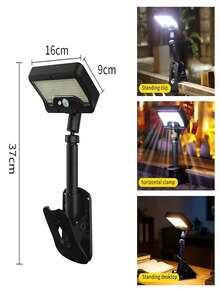 2pcs Adjustable Solar Clip Lights RGB 4 Color Changing Solar Outdoor Spotlight With Remote Control, All-Weather IP65 Waterproof Auto Charging Solar Landscape Lights, Suitable For Fence, Tree, Patio, Backyard Decoration - IP65 Standing Floor Lamp With 4-color Light - View 10