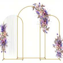 1 Set Metal Rectangular Archway, Suitable For Birthday, Wedding, Bridal Shower, Graduation, Anniversary, Baptism, Summer, Theme Party, Background Decoration, Home Decor, Valentine's Day, Halloween, Christmas, Thanksgiving And Other Occasions. - Gold - View 1