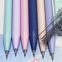 56pcs Luxury Stationery Set, Includes 1 Multi-Function Double-Window Pencil Case, 7 Black Gel Pens, 6 0.5mm Mechanical Pencils, Ruler, Eraser And More, Suitable For Middle School Students Back To School, Office And Study Supplies - Stationery Set - View 7
