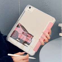 1pc Vintage Racing Print Tablet Protective Case 3+Y Fold Multi-Angle Magnetic Stand Tablet Case With Pen Slot And Auto Sleep/Wake Function, Compatible With IPad PRO/AIR, Compatible With Samsung, Compatible With Xiaomi Pad 5/6/21, Compatible With OPPO Pad, Compatible With Huawei Matepad, Compatible With Honor Pad - Multicolor - View 3