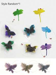 Cat Toy Single Pack Suction Cup Rod, Realistic Insect Shaped Cat Teaser Wand, Suitable For Cat Self-Entertainment. Simulated Insect Cat Teaser Wand With Replaceable Head. Cat Toy For Self-Entertainment. Vivid Insect With Replaceable Head - View 12