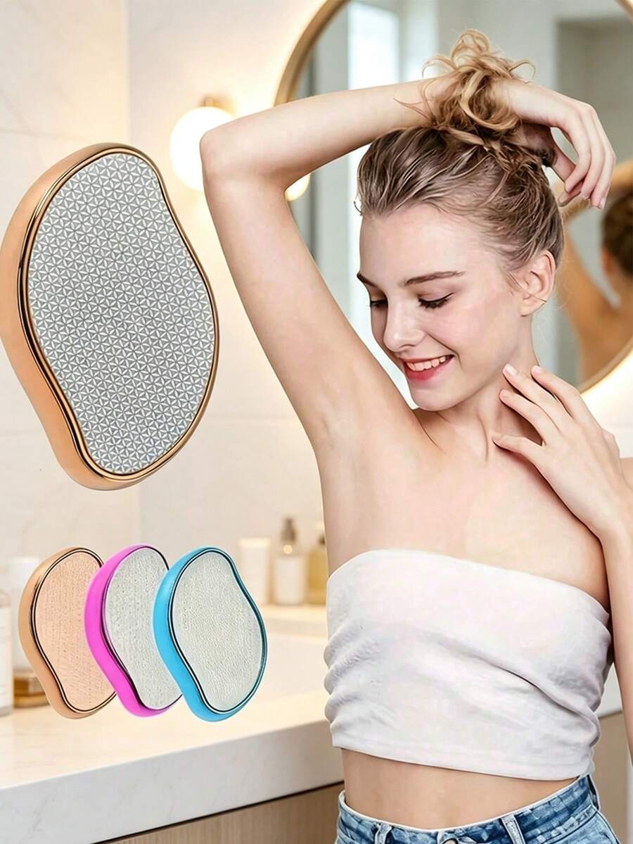 5/1pc Unisex Crystal Painless Hair Removal Device, Easily Removes Hair On Back, Arms And Legs! No Physical Depilation Required, Reusable And Easy To Clean, Convenient To Carry. - Multicolor - View 1