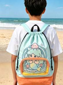XD 便攜式青少年運動旅行收納袋 / 游泳袋 泳池配件袋 多種動物圖案 功能性設計 沙灘袋 大容量運動包 - 彩色 - 查看 11
