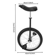 YIYIBYUS Adjustable Exercise Unicycle 18inch Outdoor Unicycle One Wheel Bike - Black - View 2