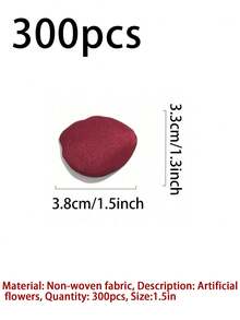 50/100/200/300/400pcs 1.5 Inch Artificial Silk Rose Petals, Burgundy Red, Suitable For Wedding Decor, Outdoor Garden Decor, DIY Decoration, Gift Wrapping, Home Decor, Aisle Decor, Bridal Party Decor, Room Decor, Holiday Decor - Burgundy - View 12