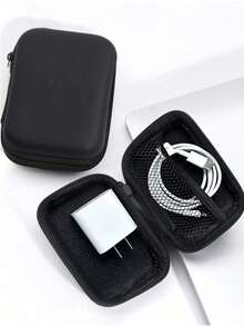 1pc Portable Digital Cable Organizer Bag, Multi-Layer Partitioned Charger & Data Cable Storage Pouch, Thick Shock-Absorbing Fabric Effectively Protects Power Bank, Earphones, Hard Drive And Other Electronic Devices, Scientific Partition Design Say Goodbye To Cable Tangling, Suitable For Commuting, Travel And College Dorm Storage, Back To School And Business Travel Essential, Keep Digital Accessories Organized And Ready For Use,Back To School - Multicolor - View 15
