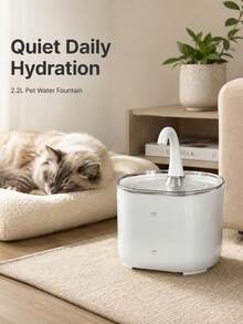 2.2L Cat Water Fountain, Automatic Quiet Filtered Water Dispenser, Suitable For Small And Medium Cats And Dogs, USB Style Without Adapter - Multicolor - View 6