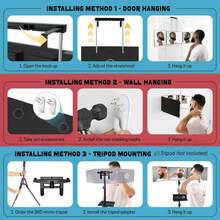 LUYAO Wall-Mounted 3-Fold Mirror, 360° Three-Way Mirror, Suitable For Hair Dyeing, Hair Braiding, DIY Haircut, Self-Haircut, Shaving, Makeup Hairdressing Tool - Black - View 6