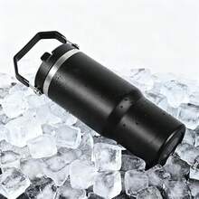30oz Stainless Steel Vacuum Insulated Water Bottle, Straw Cup, Portable Handle, Leak-Proof, Double-Wall Insulation, Keeps Drinks Cold/Hot, Multi-Functional, Suitable For Cold And Hot Beverages, Christmas Gift, Holiday Gift - Multicolor - View 10