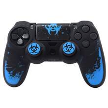 Crimson Bio Hazard Contamination Warning Controller Skin Cover For Playstation 4 Controller, RALAN 1 Controller Protector Case+2 Customised Thumb Grips Caps+Customised Stickers - View 12