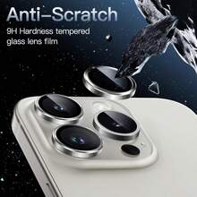 CASECOPS 3Set/9Pcs Metal Camera Lens Protector Compatible With Iphone 17/16 PRO MAX/16PRO/16 Plus/15 PRO MAX/15 PRO/14 PRO MAX/14 PRO/13 PRO MAX/13 PRO/12 PRO MAX/12 PRO, Tempered Glass, 9H Metal Single Lens Cover, Anti-Fall And Anti-Scratch, High Definition Transparent - Silver - Silver - View 3