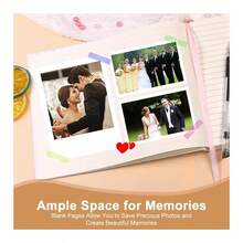 Elegant Hardcover Guest Book For Weddings Baby Showers And Special Events White Lined Keepsake Album With 150 Pages - White - View 4