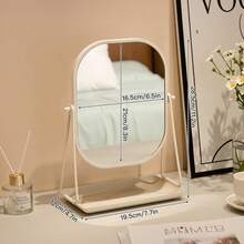 Vanity Mirror, Desktop Makeup Mirror, Metal European Vintage Style Desktop Vanity Mirror, Adjustable Stand High Definition Mirror, Bedroom Decor Ornament, Home Decor Mirror Student Dorm Portable Makeup Mirror, Suitable For Travel, Bedroom, Bathroom, Office, Vanity And Countertop, Makeup Tool, Back To School Season, Christmas Gift, Best Gift For Women - Multicolor - View 12