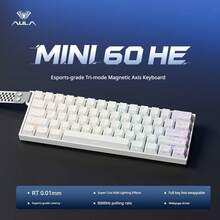 AULA MINI60HE 機械磁軸鍵盤 三模無線藍牙有線 RT 遊戲鍵盤 8K 輪詢率 可選配滑鼠 適用桌上型電腦筆記型電腦鍵盤滑鼠 - 查看 14