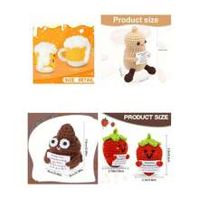 1pc Hand-Woven Plush Doll Ornaments Words Of Positive Energy Encouragement Can Also Be Given As Small Gifts To Friends And Family. Lovely Knitting Toys Are Very Suitable For The Living Room And Desk At Home, As Birthday Gifts And Decorative Ornaments - Multicolor - View 2