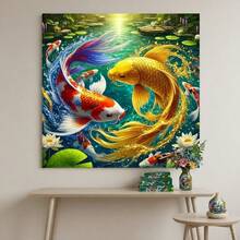 1pc - DIY Handmade 5D Diamond Painting Kit, Suitable For Adults And Beginners, Craft Supplies, Applicable For Living Room, Bedroom, Office, Wall Decor Art. - round diamond - View 5