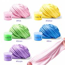 1/2/3/5 PCS DIY Slime Kit, Colorful Stretchy Non-Sticky Slime Set, Mess-Free Sensory Play Toy, Stress Relief Creative Activity Gift For Boys & Girls Ages 3+ - Multicolor - View 4