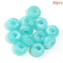 30pcs Acrylic Cloud Mist Solid Color Abacus Beads, Large Hole Wheel Beads, Handmade DIY Bracelet Necklace Earring Jewelry Materials, Craft Phone Chain Keychain Making Materials - Multicolor - View 12