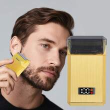 Hatteker 1 Peça Barbeador Elétrico USB, Barbeador de Lâmina Dupla Recíproca para Homens, Cortador de Cabelo para Uso Doméstico para Cabeça Careca - Multicolorido - Visão 8