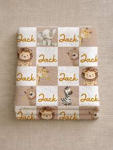 1pc Customized Name Blanket, Personalized Bed Blanket, Can Print Name, Cute Blanket, Best K-Letter Blanket, Comfortable Blanket, Home Gift, Birthday Gift, Christmas Gift, Personalized Gift, Gift For Son/Daughter, Gift For Friend - Style 1 - View 6