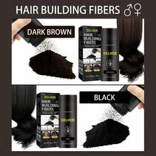 EELHOE 1/2/3 Pcs Dark Brown Hair Building Fibers - Instant Volumizing Thickening Powder With Natural Keratin, Hairline Concealer Fill-In Fibers For Thinning Hair, Strong-Hold Static Cling, For Men & Women, Perfect For Daily Use, Parties & Weddings - Rust Brown - View 11