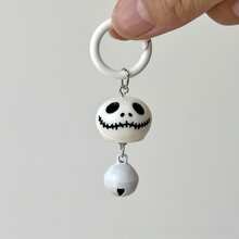 3PCS Halloween 3D Skull Keychain Resin Bell Prank Funny Skull Bag Pendant Accessory Holiday Party Gift - Multicolor - View 8