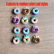12 buah/Set Penghapus Pensil Donat Unicorn Warna Acak, Serbaguna untuk Menulis, Membersihkan, Alat Tulis dengan Residu Rendah, Cocok untuk Perlengkapan Menulis di Sekolah dan Kantor - MultiWarna - View 10