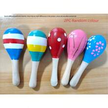 1/2/4 piezas Mini Maracas de Madera, Instrumento de Percusión Manual Pintado a Mano, Instrumento de Percusión Vintage Pintado a Mano, Maracas de Madera Sólida Agitadas a Mano Instrumento de Acompañamiento de Ambiente, Adecuado para Fiesta de Música, Fiesta de Cumpleaños, Carnaval, Regalo de Fiesta, Decoración de Vacaciones, Relleno de Bolsa de Caramelos, Color Aleatorio - Multicolor - Ver 11