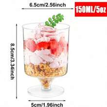 60ml 90ml 100ml 150ml Clear Slanted Dessert Cups, Mini Plastic Mousse Pudding Cups, Parfait Yogurt Containers, Suitable For Jelly, Ice Cream, Fruit, Cake, Snack Appetizer Service Cups, Wedding, Birthday Party, Catering, Buffet Dessert Display - Multicolor - View 20
