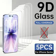 Yezodawee 5片裝 9H 硬度鋼化玻璃螢幕保護貼，適用於 iPhone 15 Pro Max/15 Pro/15 Plus/16 Pro Max/16/16e/16 Pro/16 Plus/14 Pro Max/14/14 Pro/14 Plus/13 Pro Max/13/13 Pro/12/11/XR - 5pcs - 查看 31