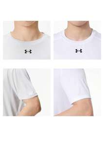 Under Armour Men's Knit Crew Neck T-Shirt, Soft & Breathable, Casual Sports Short Sleeve For Training & Long Distance Running, 1500513-100 - White - View 11