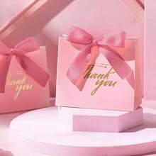 10 piezas de bolsas de regalo impresas en rosa, adecuadas para bodas, fiestas de cumpleaños, eventos empresariales y embalaje de regalos - Bolsas de embalaje - Ver 7