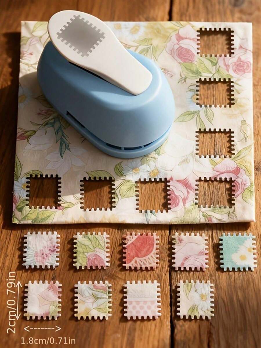 Stamp-Shaped Paper Punch, Cute Handheld Stamp Cutter, Suitable For Scrapbooking, Planner, Card Making, Creative DIY Stationery Tool, Applicable To Bullet Journal, Planner, Junk Journal, Photo Album, School Office Supplies, Gift For Craft Enthusiasts - Stamp Embossing Machine - View 1