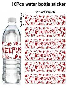 16 buah Stiker Botol Minum Halloween, Motif Hantu Kelelawar, Cocok untuk Dekorasi Halloween, Dekorasi Trick or Treat untuk Halloween, Dekorasi Rumah, Dekorasi Meja Dapur, Hadiah Halloween, Dekorasi Musim Gugur - Halloween - View 31