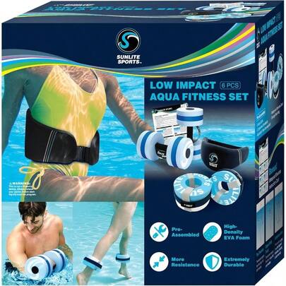 Workout Combo Set, High Density Weights Pool Exercise, Dumbell, Swim Belt, Aerobics Equipment, Aqua Jogger Belt, Pool Fitness, Aqua Therapy Exercise