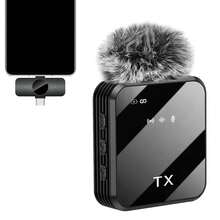 Micrófono de solapa inalámbrico compatible con iPhone & TypeC 2.4G de ultra baja latencia con reducción de ruido de un solo botón, micrófono de condensador portátil mini con múltiples modos de audio para podcasting, grabación de video, vlog, enseñanza, esencial para el regreso a la escuela, capacidad de batería 230 mAh - Negro - Ver 18