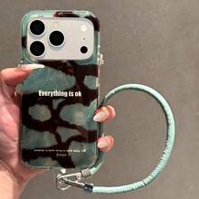 Vintage Green Leopard Print 17Pro Max 18Pro Max, 17 Pro, 12, 13, 14, 15, 16 Pro Max, 14 Plus, 15 Plus, 16 Plus, 11, 17, 15, 13 Shockproof Glossy Phone Case - Mint Green - View 7