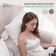 1pc Corduroy Sofa Backrest Pillow, Reading Pillow For Bed, Headboard Cushion, Lumbar Back Support Pillow, Decorative Couch Back Cushion For Living Room & Bedroom - Beige - View 10