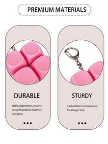 1pc 2/4 Key Mechanical Keyboard Keychain, Colorful Stress Relief Fingertip Key Ring Pendant, Decompression Bag Charm, Car Keychain - Multicolor - View 11