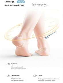 120/90/60/30 Peças Almofadas de Gel Hidrocoloide para Bolhas - Almofadas Adesivas à Prova d'Água para Cuidados com os Pés, Adequadas para Atrito no Calcanhar, Bolhas e Abrasão nos Pés - Alivia a Dor, Proteção da Palmilha do Sapato, Presente de Feriado - Visão 4