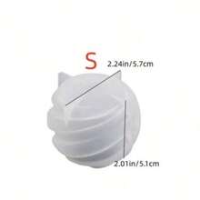 SILIKE LUFEI 1件/3件 矽膠模具 3D螺旋球樹脂蠟燭模 幾何肥皂蠟矽膠模 DIY香氛手工模具，居家婚禮宴會裝飾 - 白色 - 查看 8
