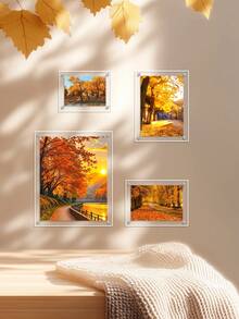 1 Set Wall-Mounted Acrylic Photo Frame, Drill-In Style, Extra Sturdy, Transparent, Multiple Sizes Available, Suitable For Various Home Decor Scenes - one-size - View 5