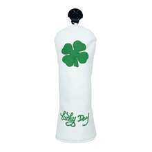 Lucky Four-Leaf Clover Embroidered Golf Club Head Cover, Embroidered Golf Protector/Thick Padded/Universal Standard Size/Adjustable, Golf Accessories - White - View 11