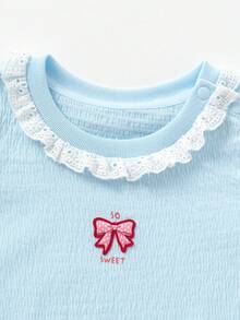 Balabala Girls Long Sleeve T Shirt Soft Cotton Basic Top Cute Casual Autumn Outfit Daily Wear - Light Blue - View 6