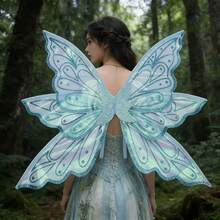Cute Fashionable Glitter Butterfly Wings Birthday Gift For Girlfriend, Makeup Party Photo Shoot - Multicolor - View 5