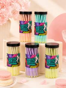 BROS Colorful Pre-Rolled Paper Cones With Tips, Slow Burning Easy Fill Rolling Paper Cones, Assorted Fun Designs, Portable Jar Pack, 1 Set - Multicolor - View 4