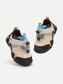 Balabala Baby's First Walking Shoes, Multi-Terrain Functional Sports Shoes, Breathable Soft Sole, Unisex For Boys And Girls - Coffee White Tone - View 5