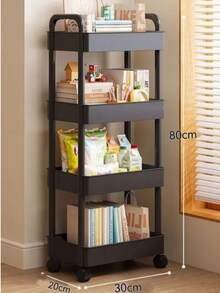 Multifunctional Rolling Storage Cart - Suitable For Kitchen, Living Room And Bedroom - Can Store Stationery, Snacks, Small Items - Durable Plastic Structure, Multifunctional Trolley, Vertical Storage Rack - Multicolor - View 7